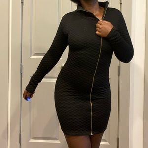 Zip Me Up Black Dress